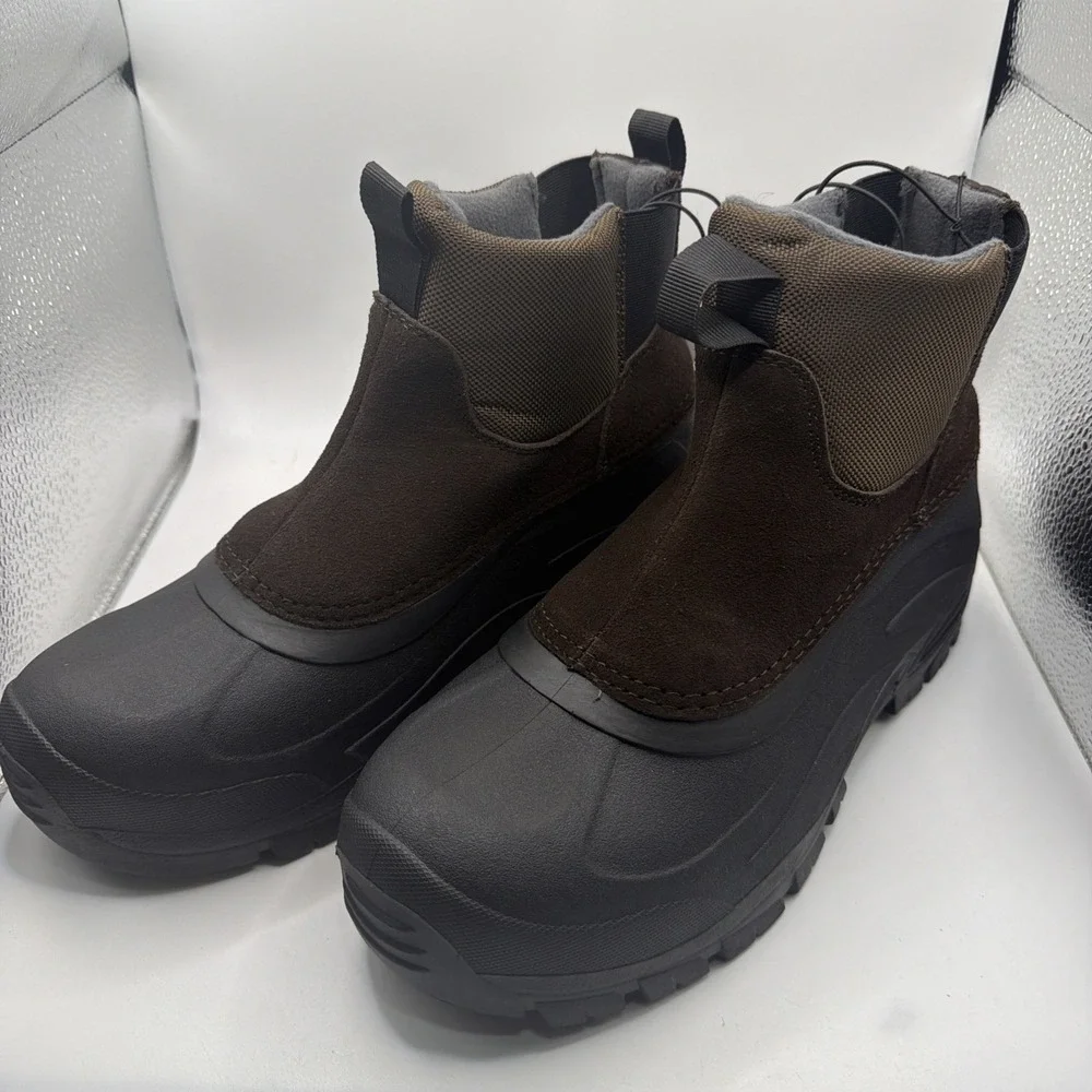 Staheekum Yukon Winter Boots Men's Black Brown Suede Ankle Waterproof - 8